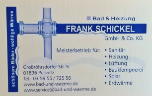 Firmenansicht von „Bad & Heizung Frank Schickel GmbH & Co. KG“