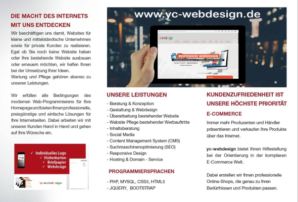 Ansicht der Referenz „Yc-Webdesign“